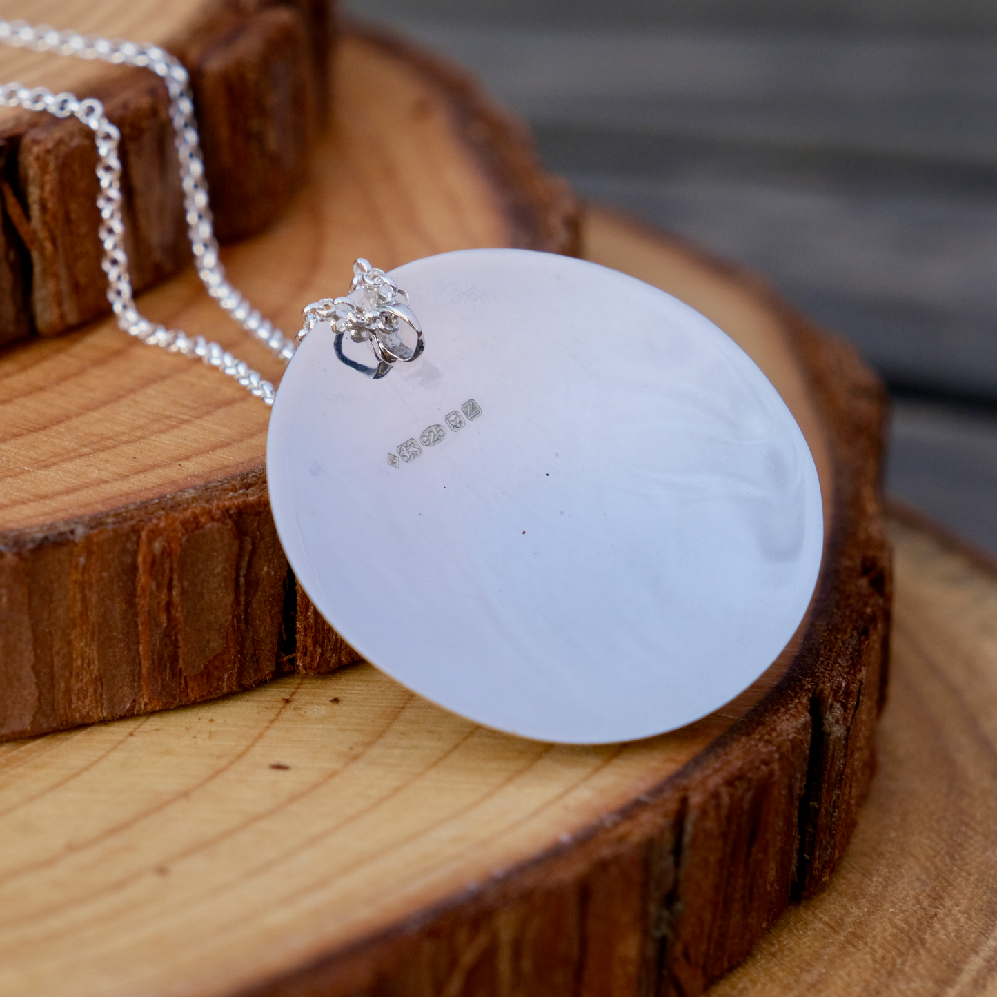 Hessonite Garnet Domed Pendant