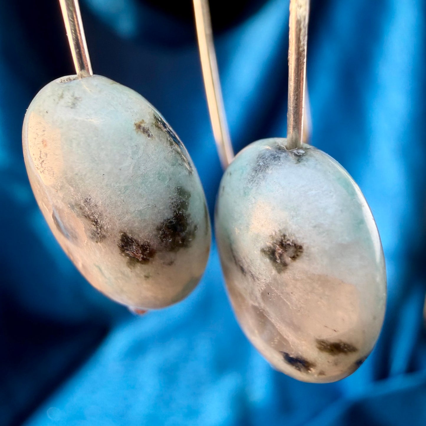 Oval Sesame Jasper Drop Earrings