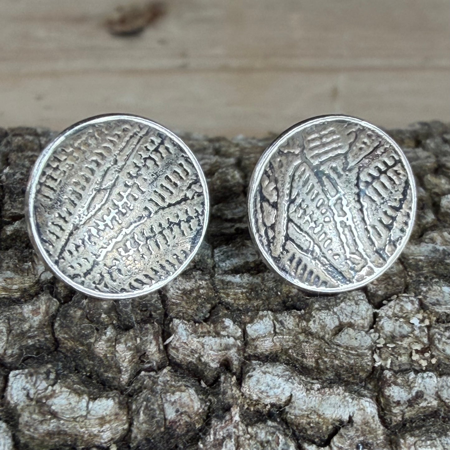 Sterling Silver Concave Stud Earrings