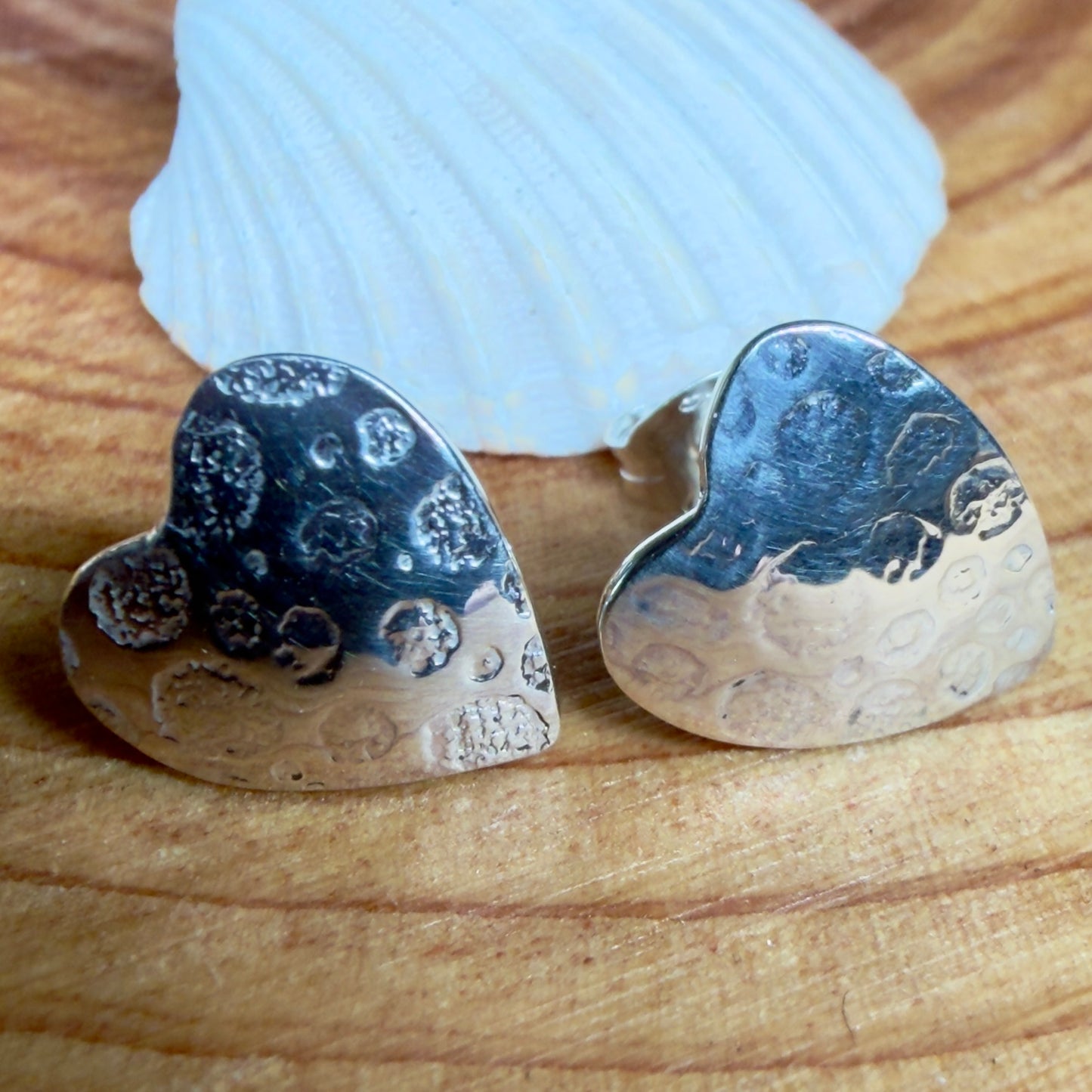 Sterling Silver Heart Stud Earrings