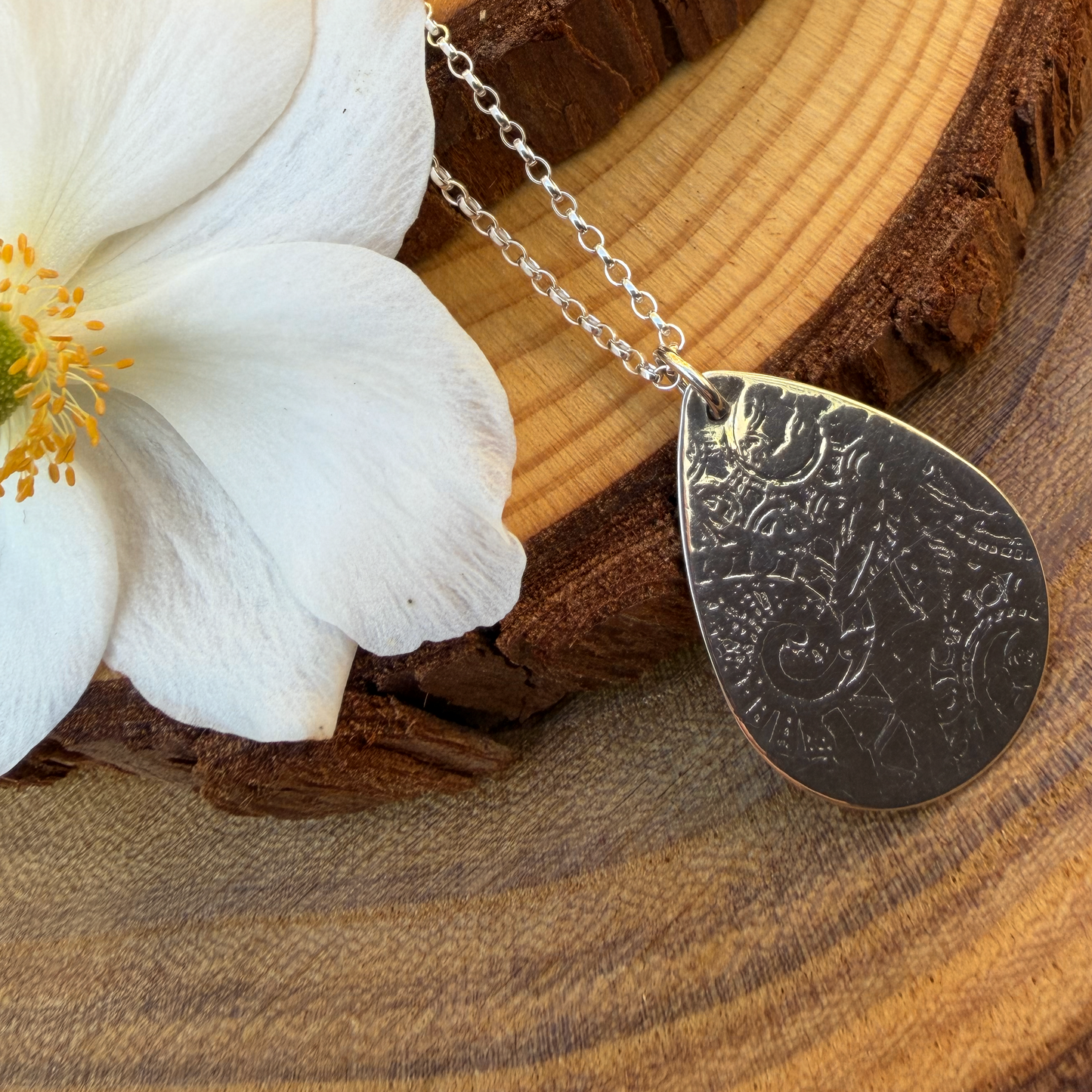 Sterling Silver Teardrop Pendant