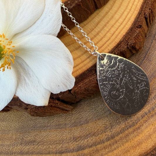 Sterling Silver Teardrop Pendant