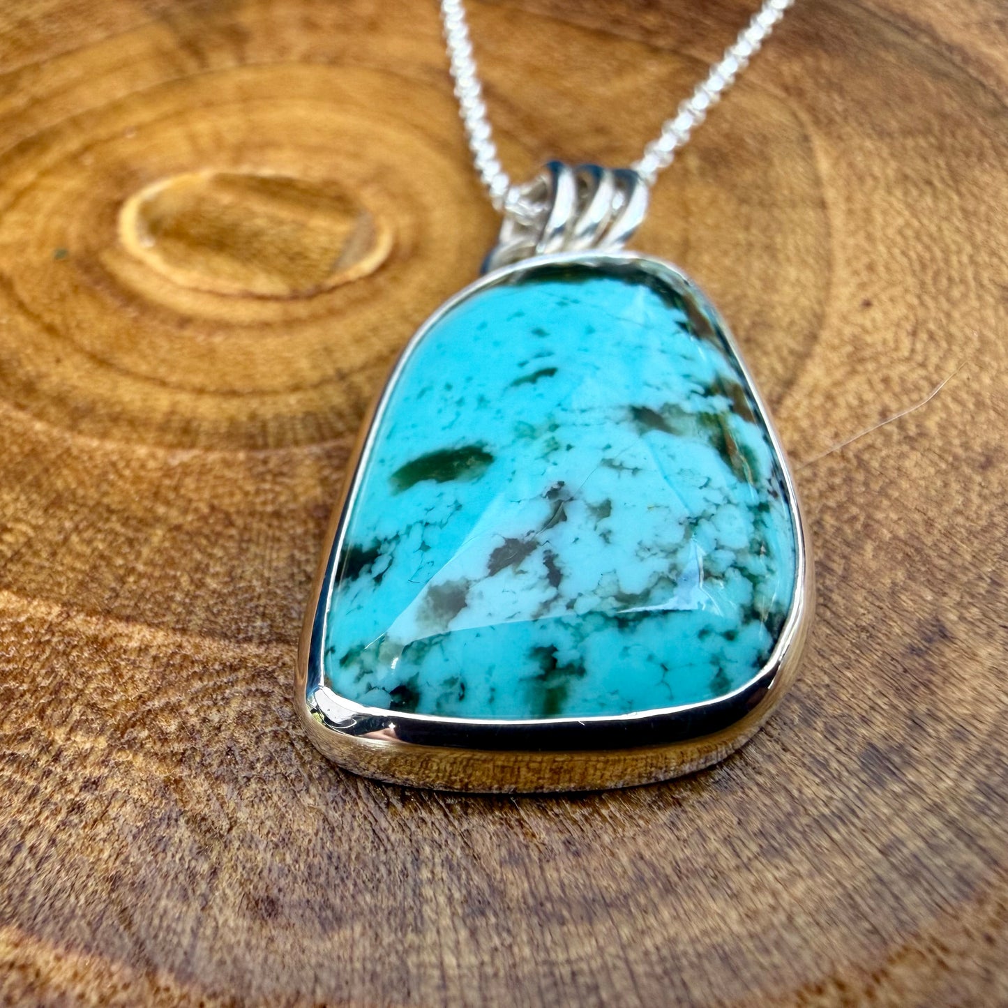 Hubei Turquoise Sterling Silver Pendant
