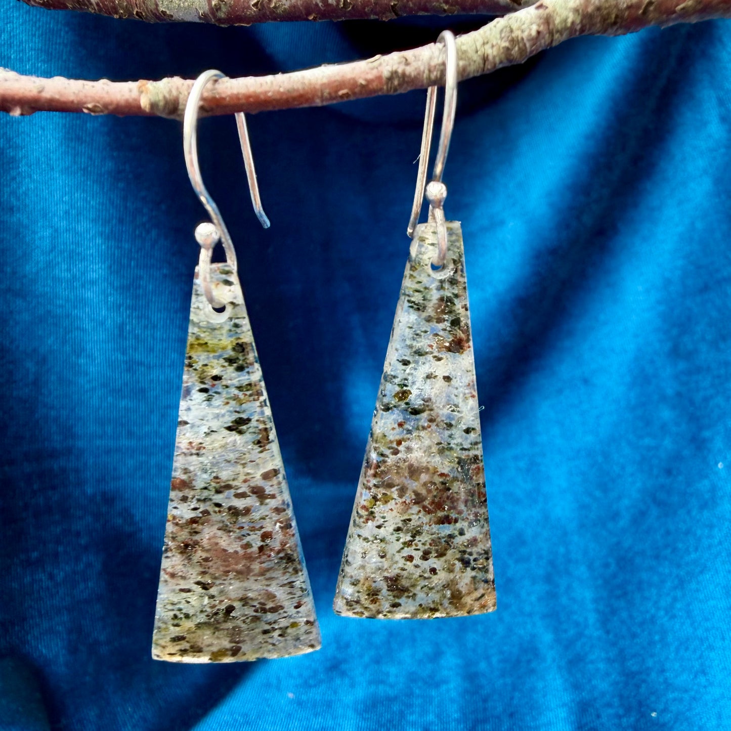 Black Rutilated Quartz drop earrings