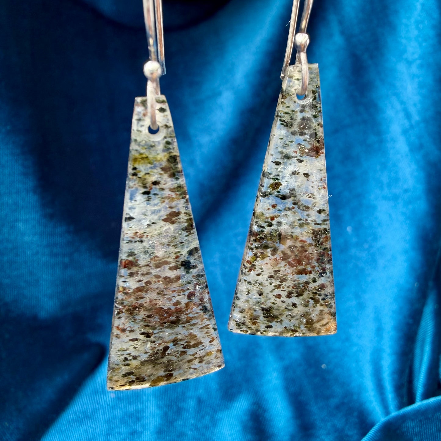 Black Rutilated Quartz drop earrings