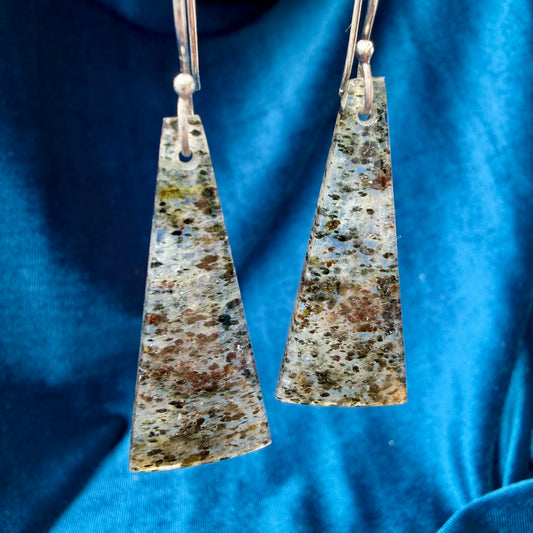 Black Rutilated Quartz drop earrings