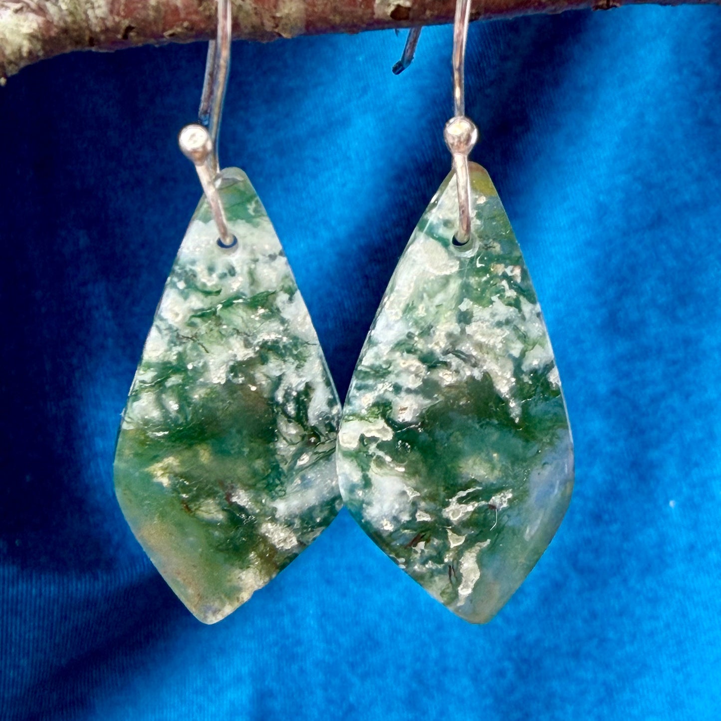 Tree Agate drop earrings