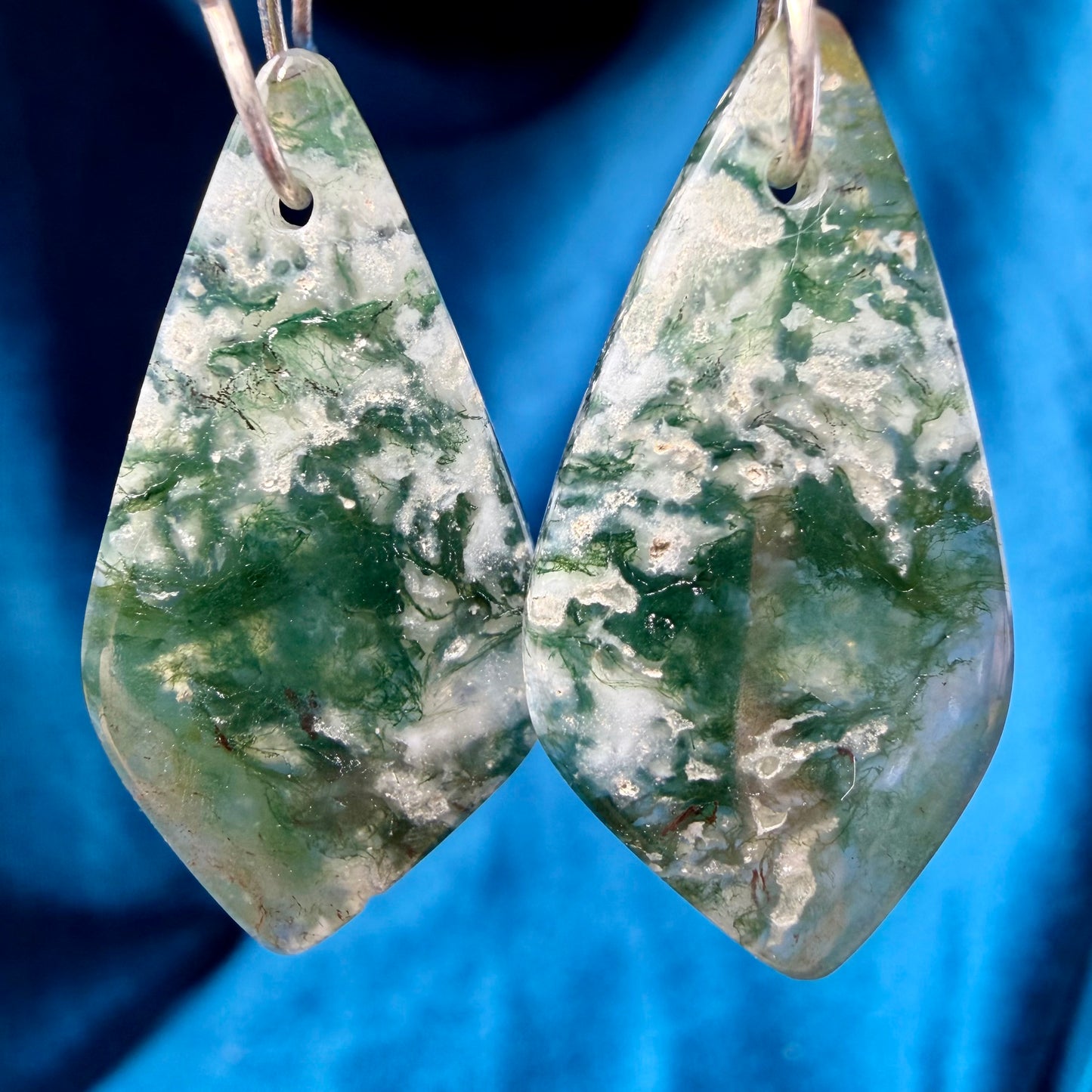 Tree Agate drop earrings