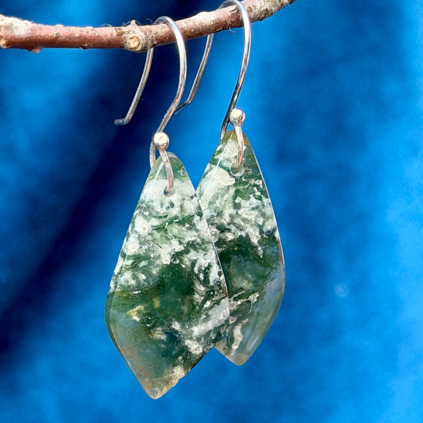 Tree Agate drop earrings