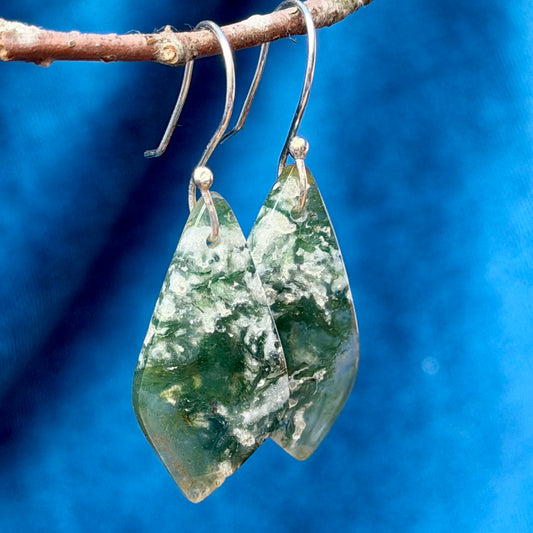 Tree Agate drop earrings