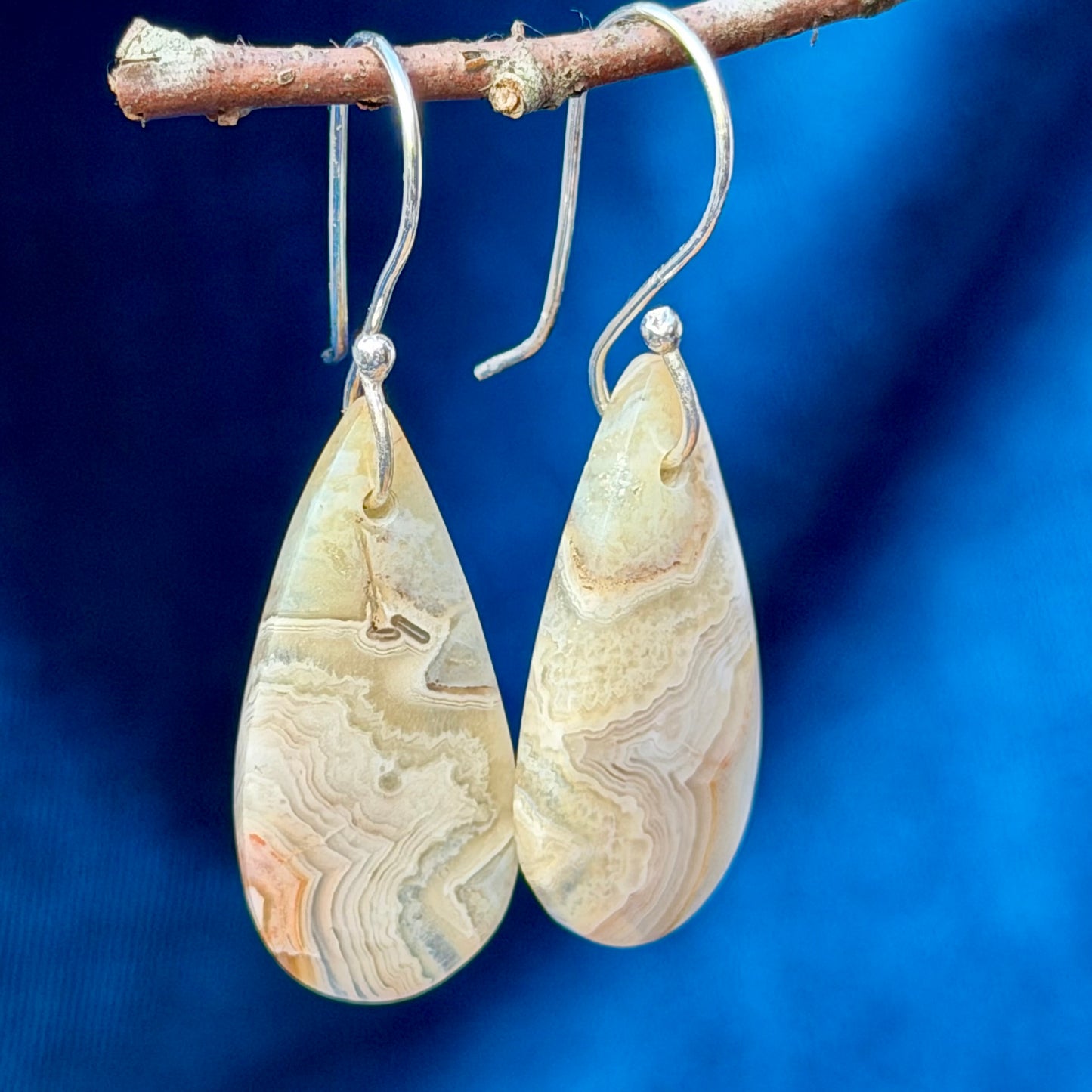 Crazy Lace Agate drop earrings